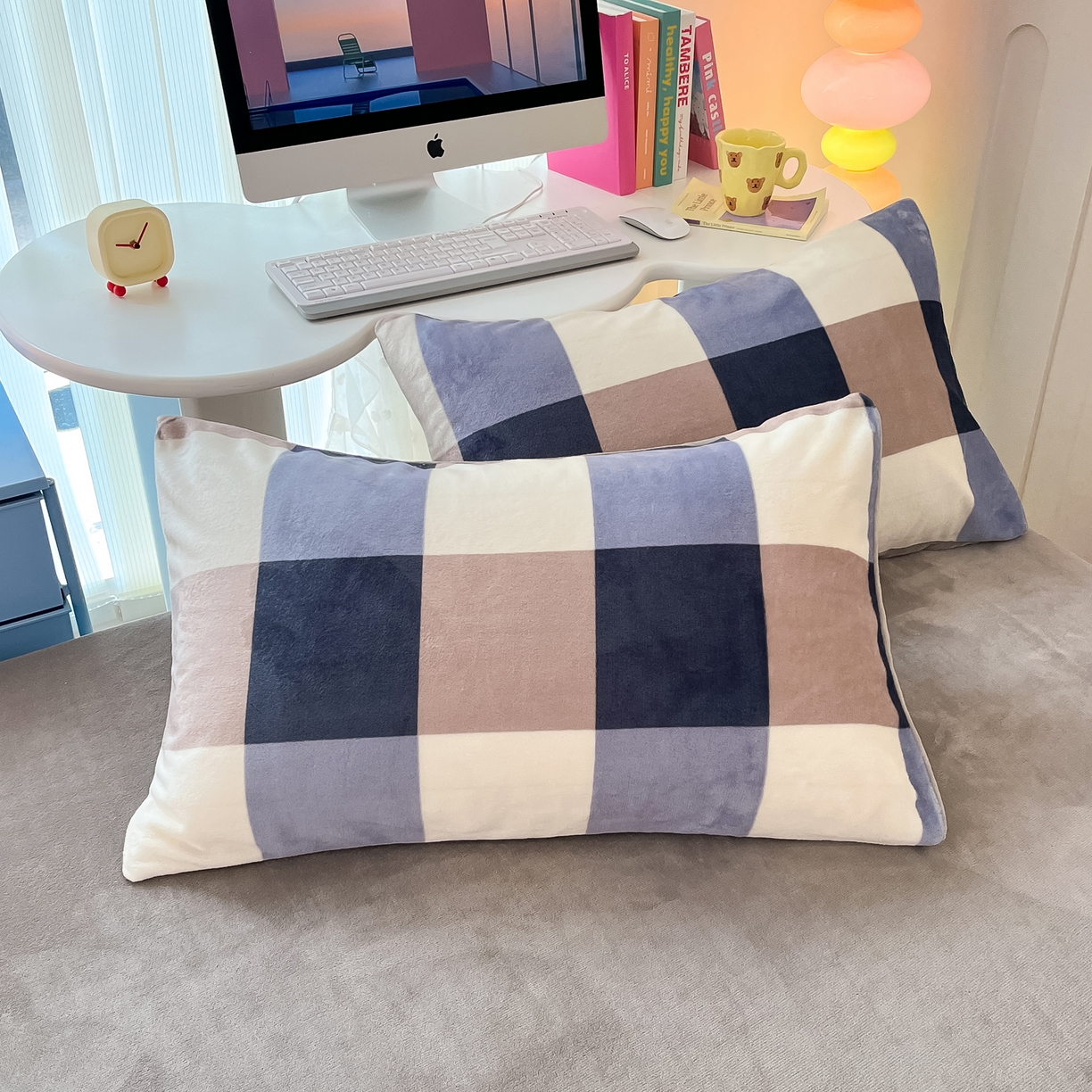 91家纺网 家纺一手货源 找家纺 启发 2025新款高克重小清新牛奶绒印花四件套 梦鹿