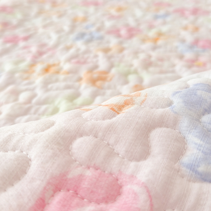 91家纺网 家纺一手货源 找家纺 小萌虎 2025新款A类云感原麻双层纱花边床盖四件套 木兮【花边款】