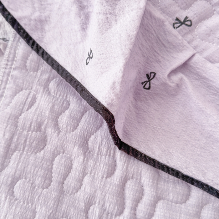 91家纺网 家纺一手货源 找家纺 小萌虎 2025新款A类云感原麻双层纱花边床盖四件套 蝴蝶梦【花边款】