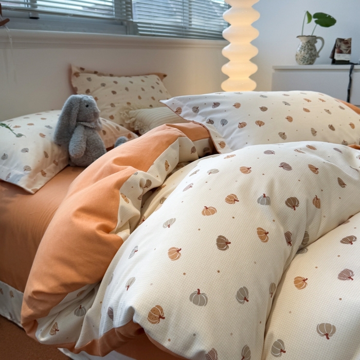 棉生活家纺 2025新款铂金磨毛单被套 被套单件-第二批 小南瓜