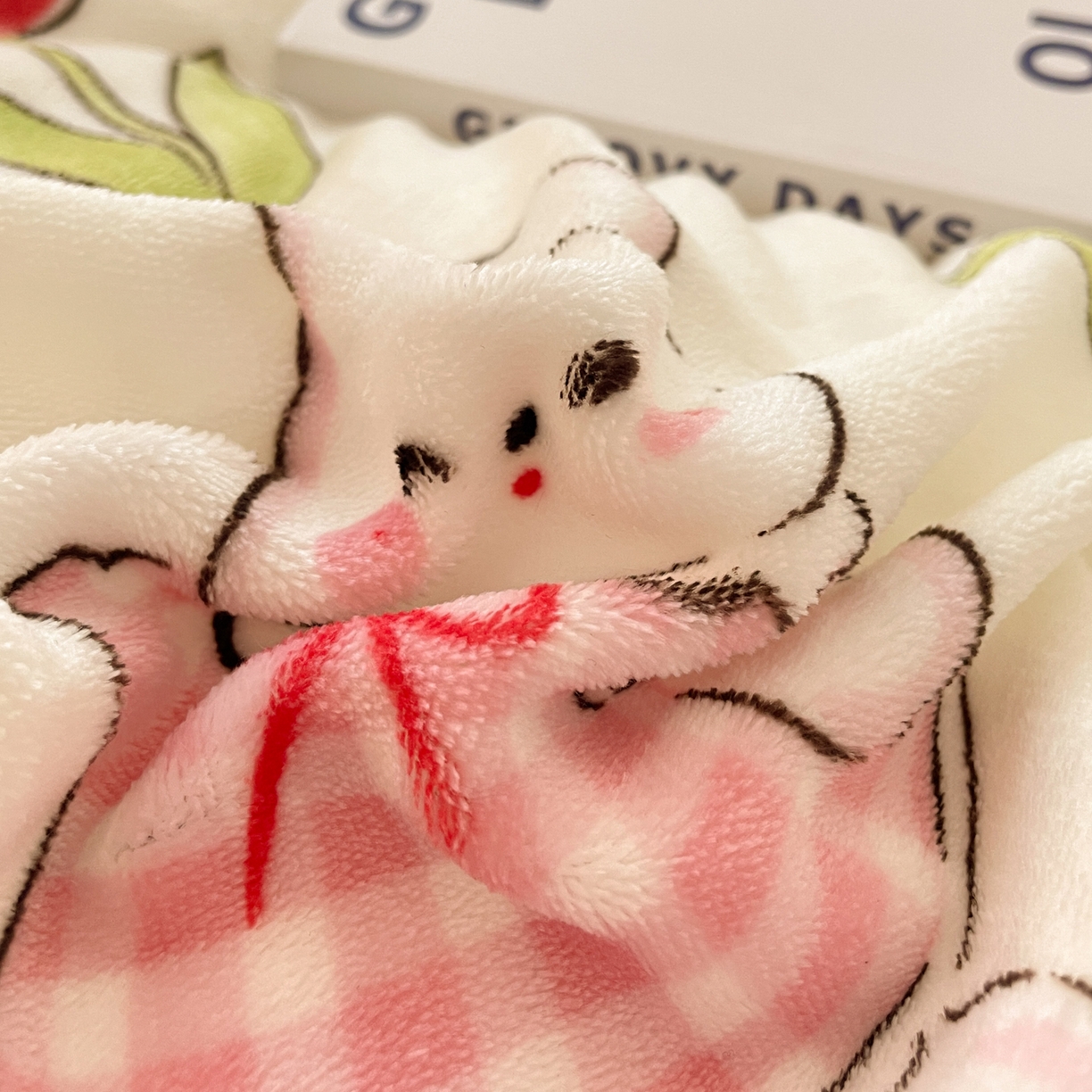 91家纺网 家纺一手货源 找家纺 启发 2025新款高克重小清新牛奶绒印花四件套 郁金香兔