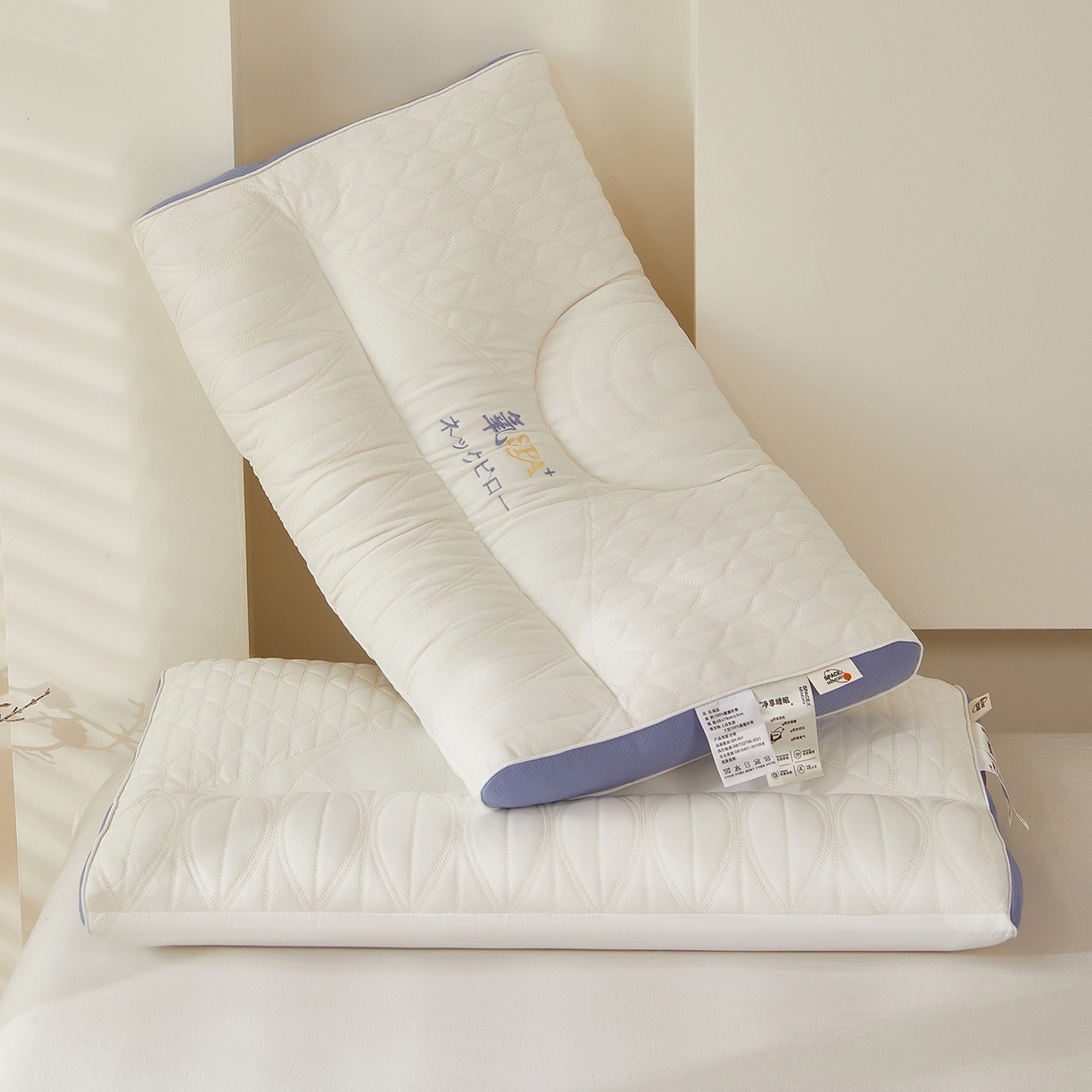 91家纺网 家纺一手货源 找家纺 （总）鼎晟纺 2025新款氧SPA护颈枕学生枕头成人枕芯,氧SPA护颈枕