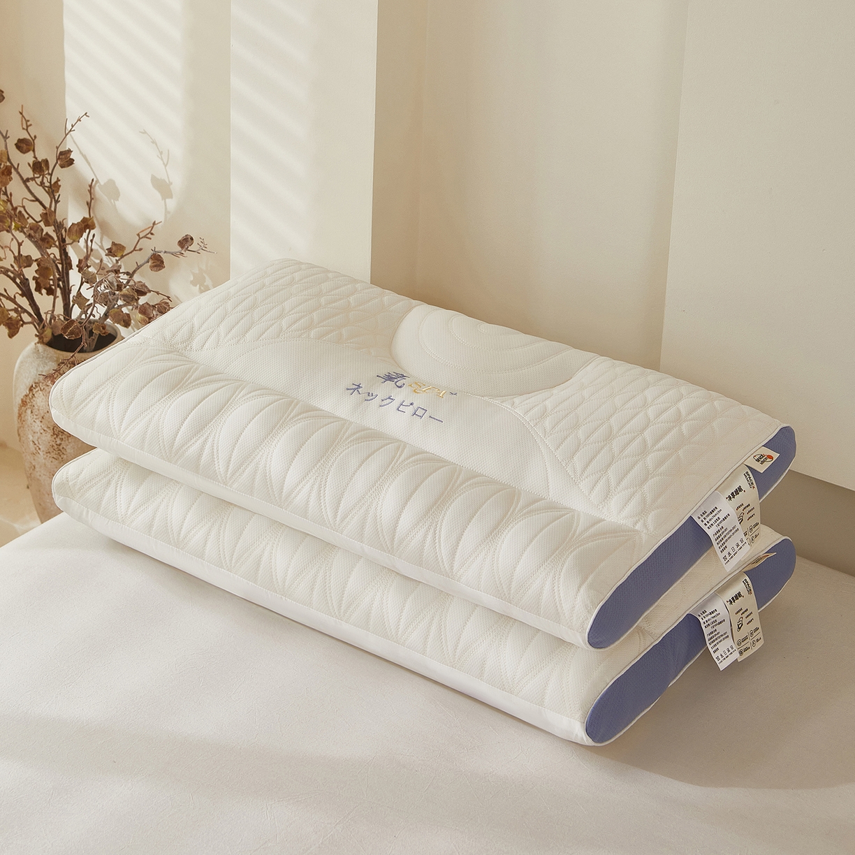 91家纺网 家纺一手货源 找家纺 （总）鼎晟纺 2025新款氧SPA护颈枕学生枕头成人枕芯