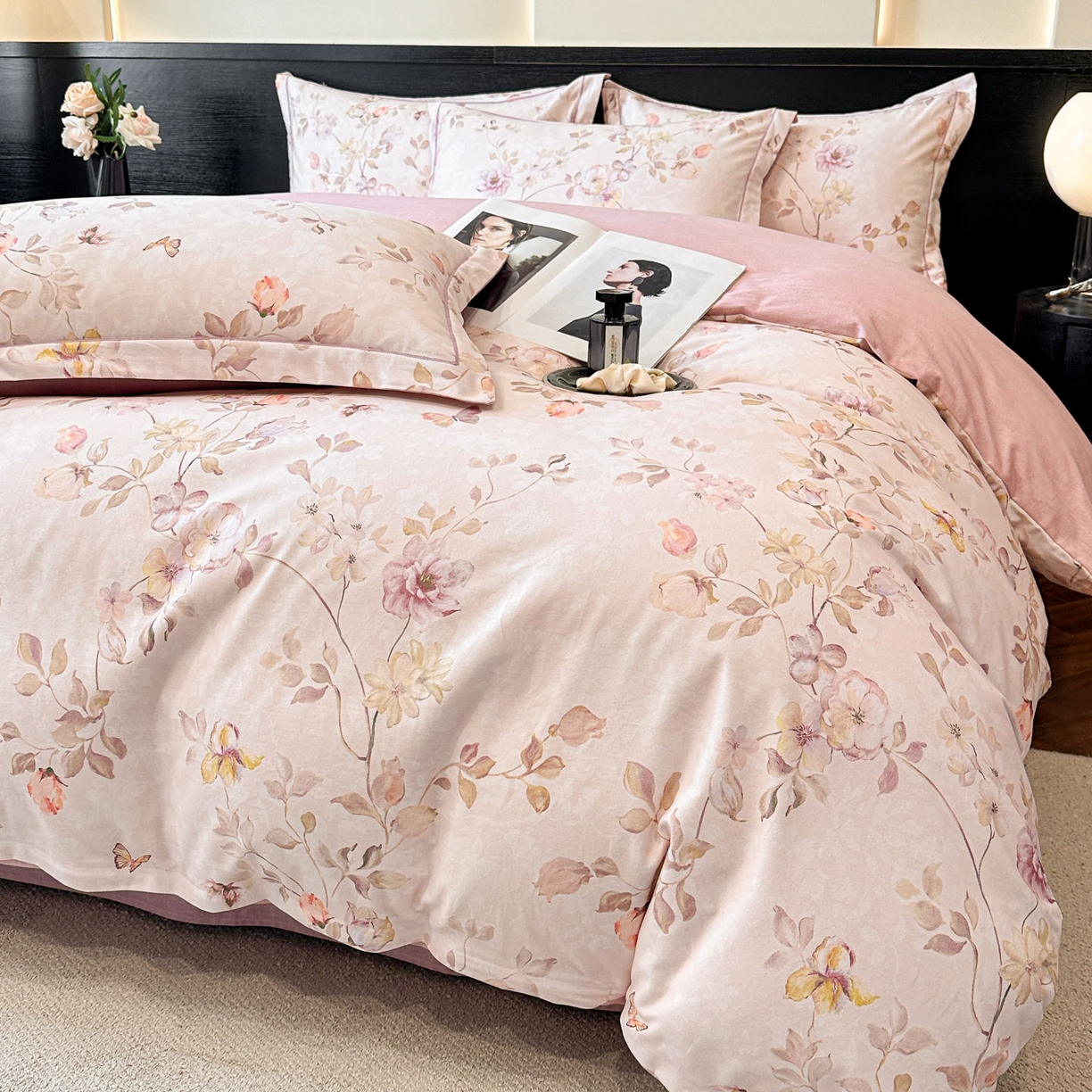 91家纺网 家纺一手货源 找家纺 （总）海洋家纺 2025新款100%全棉磨毛数码印花四件套加厚全棉四件套-提供买家秀