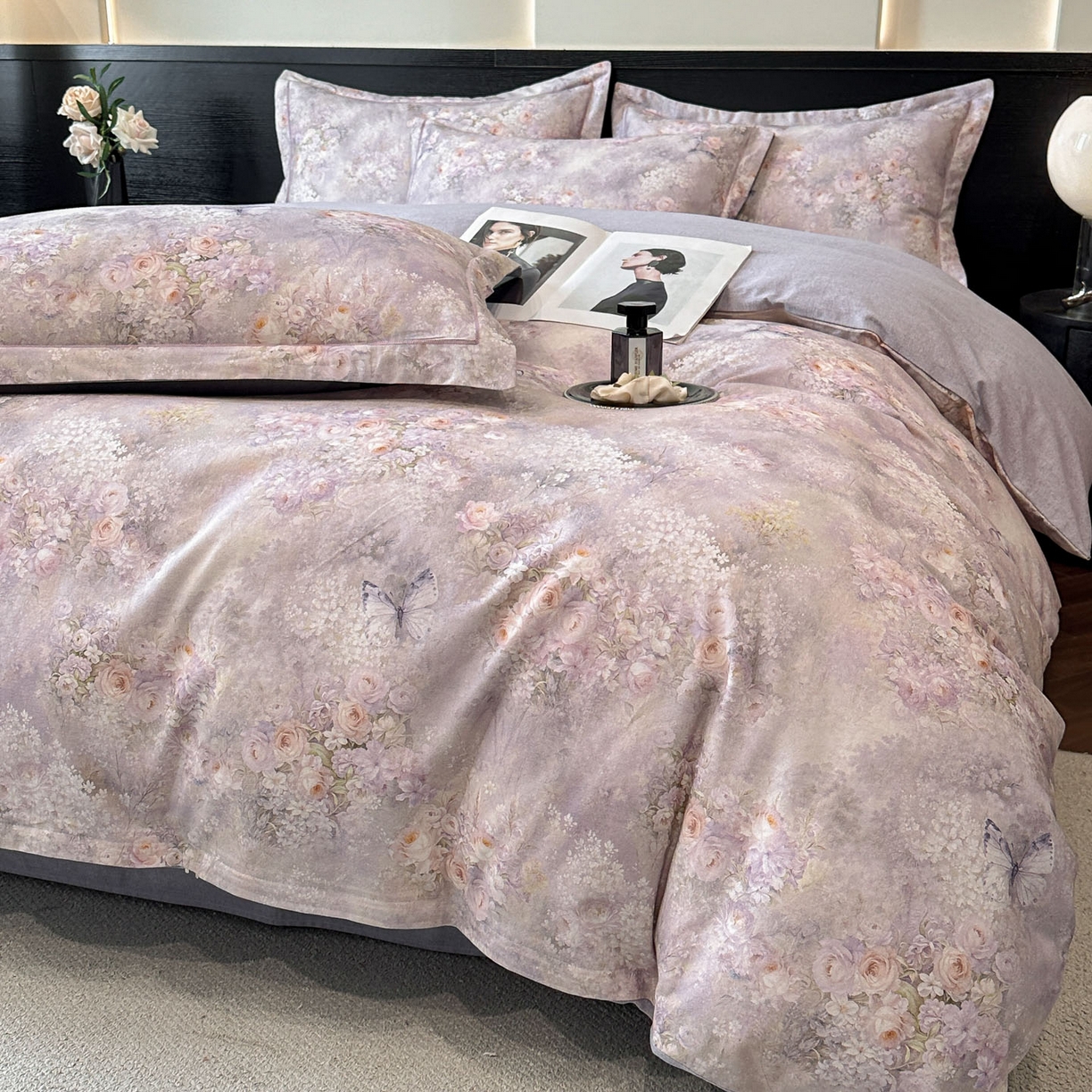 91家纺网 家纺一手货源 找家纺 （总）海洋家纺 2025新款100%全棉磨毛数码印花四件套加厚全棉四件套-提供买家秀