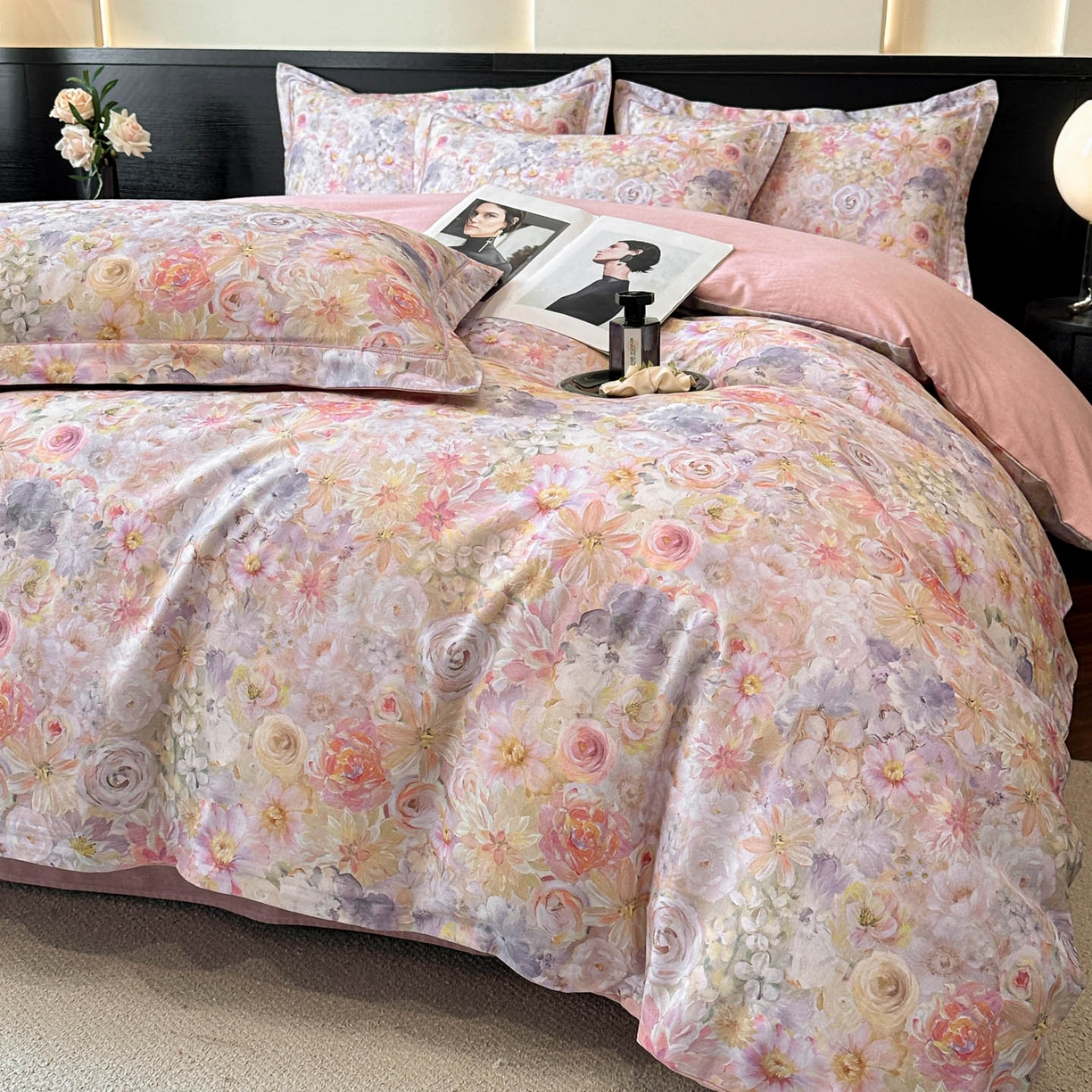 91家纺网 家纺一手货源 找家纺 （总）海洋家纺 2025新款100%全棉磨毛数码印花四件套加厚全棉四件套-提供买家秀