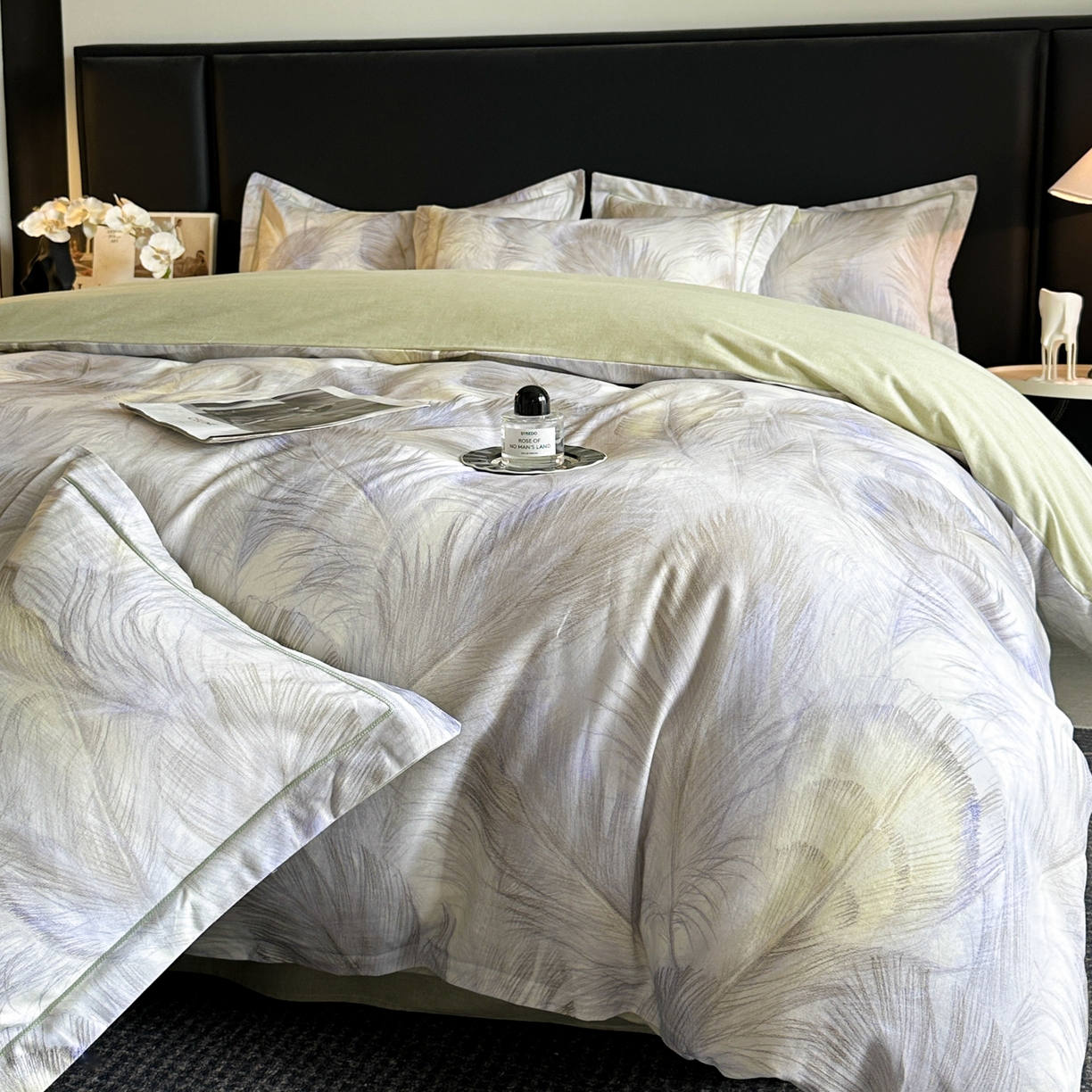 91家纺网 家纺一手货源 找家纺 （总）海洋家纺 2025新款100%全棉磨毛数码印花四件套加厚全棉四件套-提供买家秀