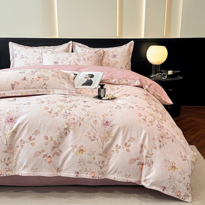 91家纺网 家纺一手货源 找家纺 海洋家纺 2026新款100%全棉磨毛数码印花四件套加厚全棉四件套-提供买家秀 梦屿香 米