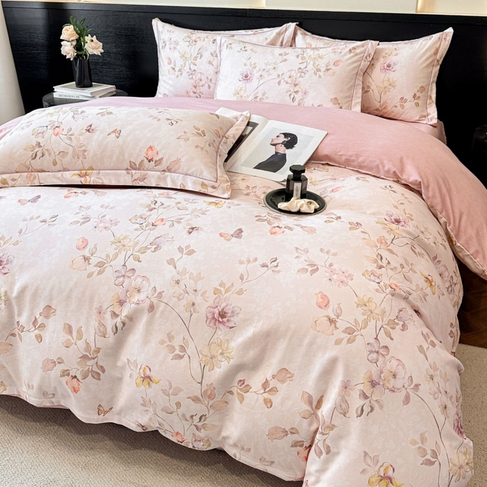 91家纺网 家纺一手货源 找家纺 海洋家纺 2026新款100%全棉磨毛数码印花四件套加厚全棉四件套-提供买家秀 梦屿香 米