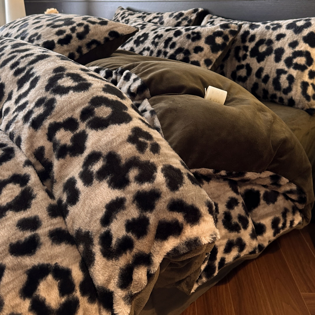 金阳光家纺 2025新款A类高克重兔毛绒保暖印花牛奶绒四件套 美拉德系列 美拉德-豹纹