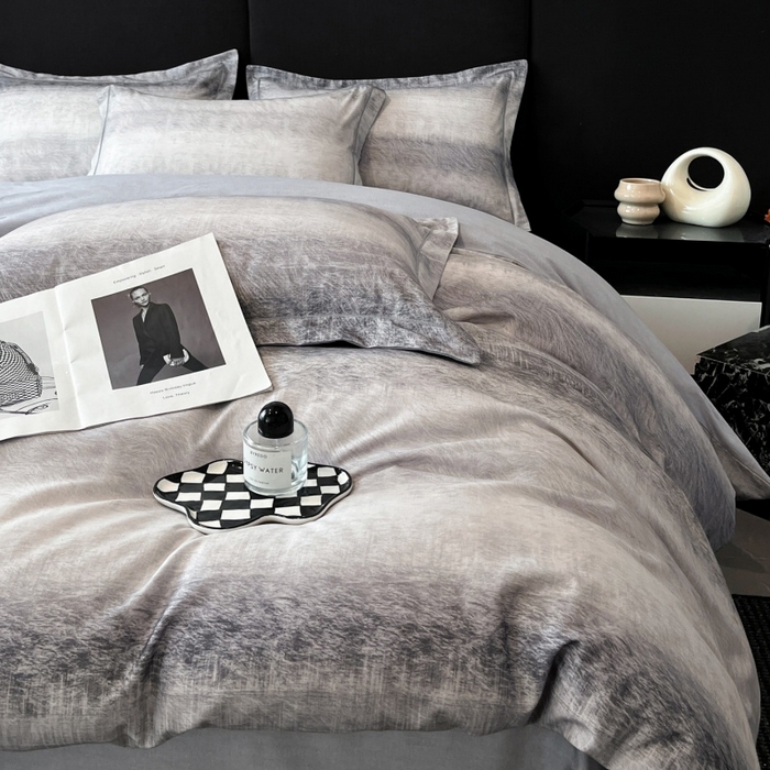 91家纺网 家纺一手货源 找家纺 海洋家纺 2026新款100%全棉磨毛数码印花四件套加厚全棉四件套-提供买家秀 苏菲庄园 灰