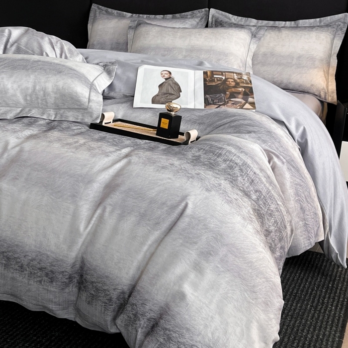 91家纺网 家纺一手货源 找家纺 海洋家纺 2026新款100%全棉磨毛数码印花四件套加厚全棉四件套-提供买家秀 苏菲庄园 灰