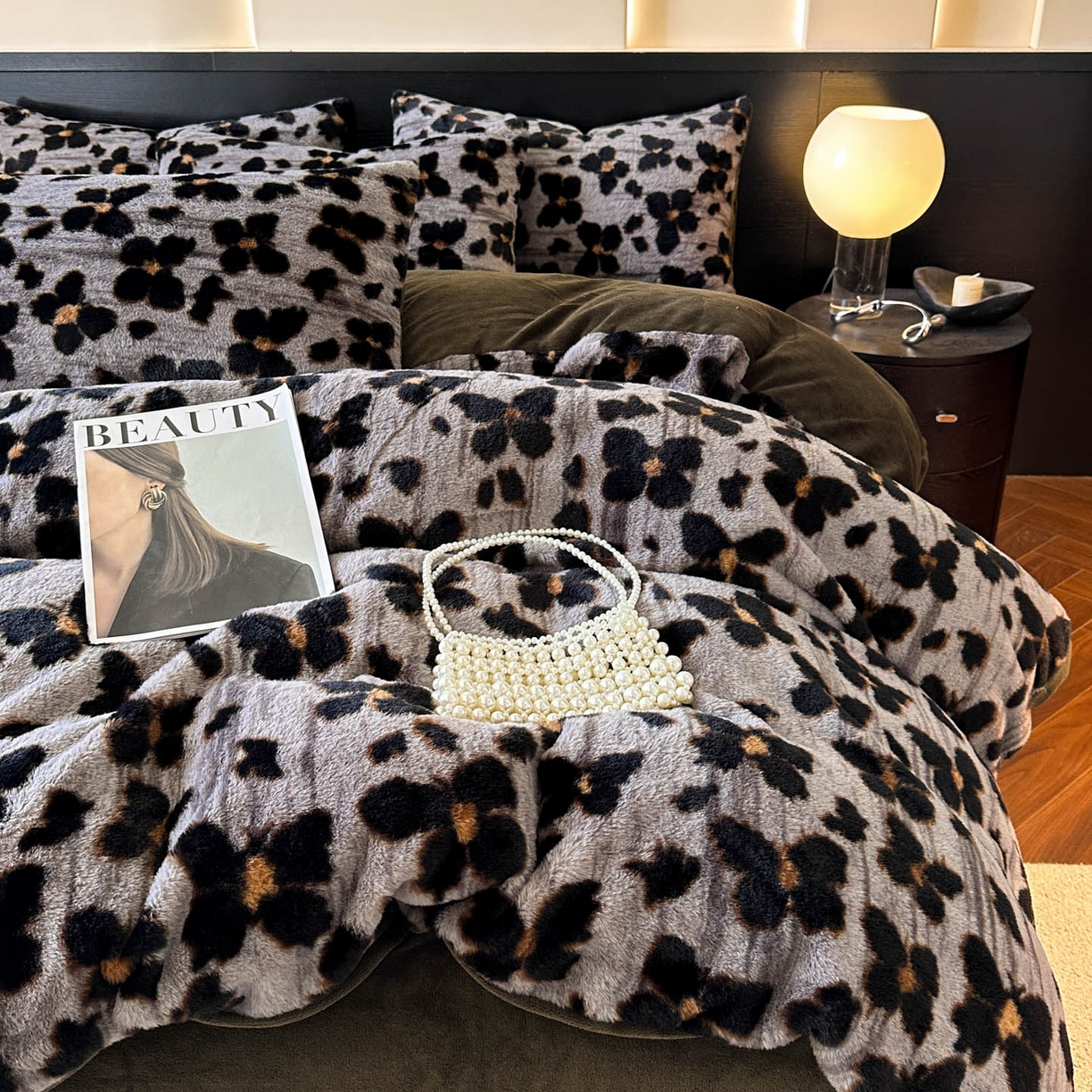 91家纺网 家纺一手货源 找家纺 金阳光家纺 2025新款A类高克重兔毛绒保暖印花牛奶绒四件套 美拉德系列 美拉德-贝拉迪