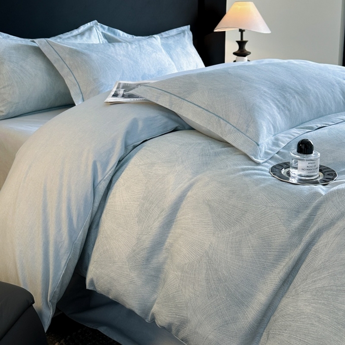 91家纺网 家纺一手货源 找家纺 海洋家纺 2026新款100%全棉磨毛数码印花四件套加厚全棉四件套-提供买家秀 羽弦 蓝