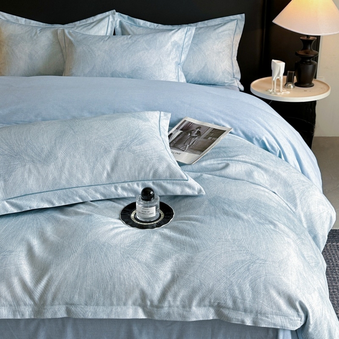 91家纺网 家纺一手货源 找家纺 海洋家纺 2026新款100%全棉磨毛数码印花四件套加厚全棉四件套-提供买家秀 羽弦 蓝