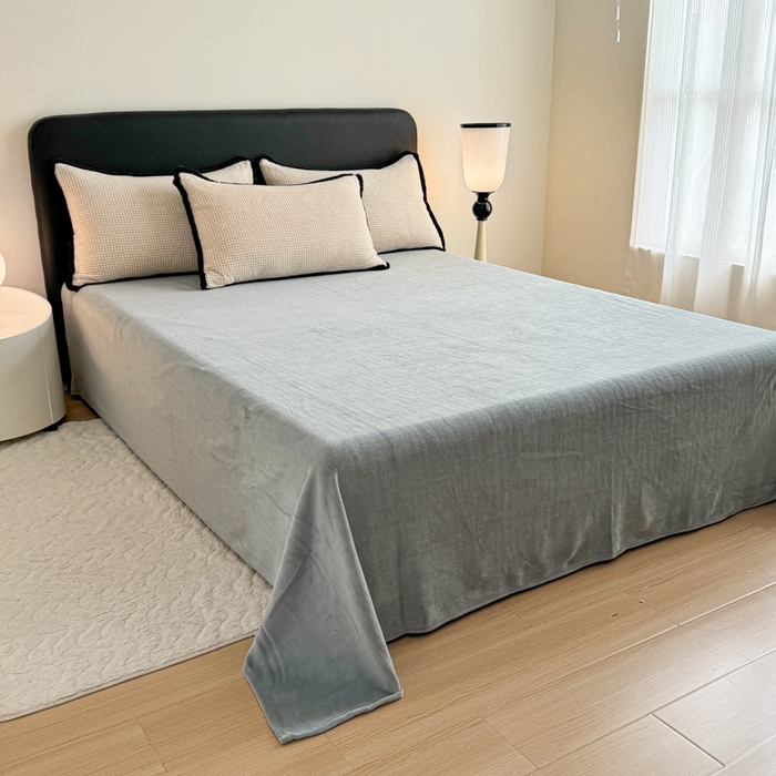 91家纺网 家纺一手货源 找家纺 （总）KA家纺 2025冬兔毛边阳离子提花牛奶绒四件套 温雅系列