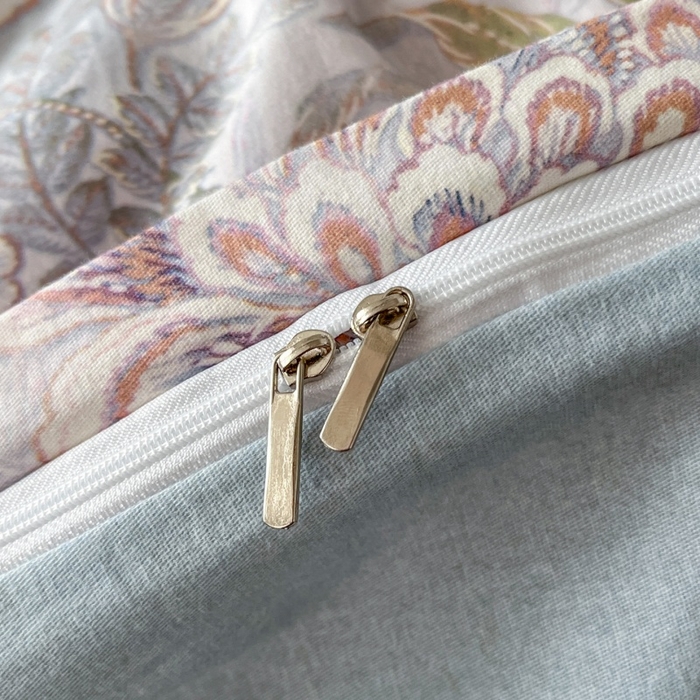 91家纺网 家纺一手货源 找家纺 海洋家纺 2026新款100%全棉磨毛数码印花四件套加厚全棉四件套-提供买家秀 芙丽 蓝灰