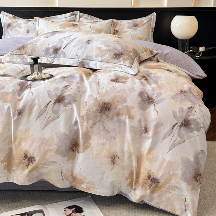 91家纺网 家纺一手货源 找家纺 海洋家纺 2026新款100%全棉磨毛数码印花四件套加厚全棉四件套-提供买家秀 梦萦 黄