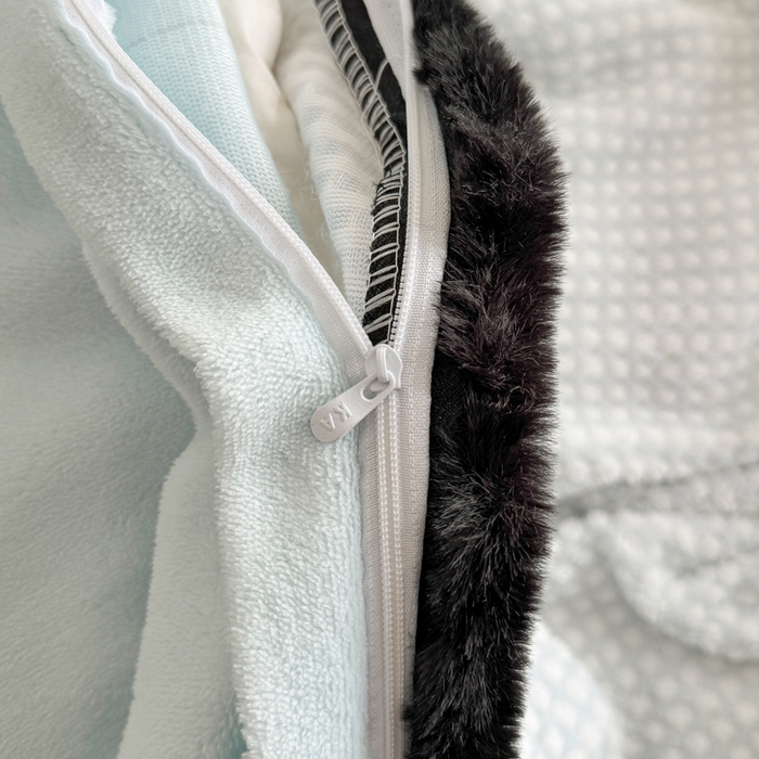 91家纺网 家纺一手货源 找家纺 KA家纺 2025冬兔毛边阳离子提花牛奶绒四件套 温雅系列 温雅蓝