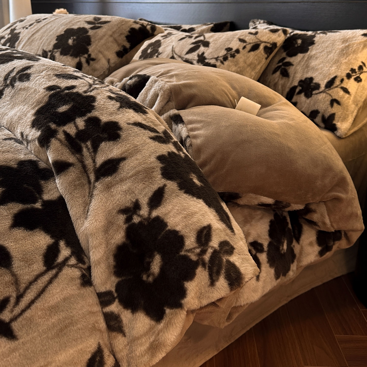 金阳光家纺 2025新款A类高克重兔毛绒保暖印花牛奶绒四件套 美拉德系列 美拉德-漫漫