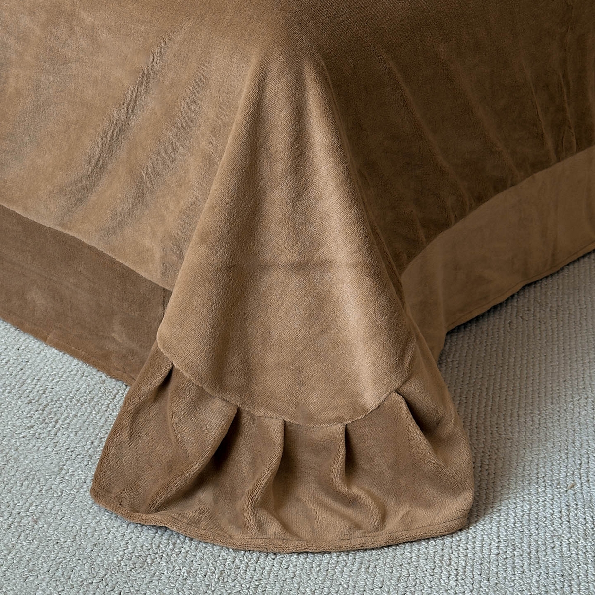 91家纺网 家纺一手货源 找家纺 金阳光家纺 2025新款A类高克重兔毛绒保暖印花牛奶绒四件套 美拉德系列 美拉德-漫漫