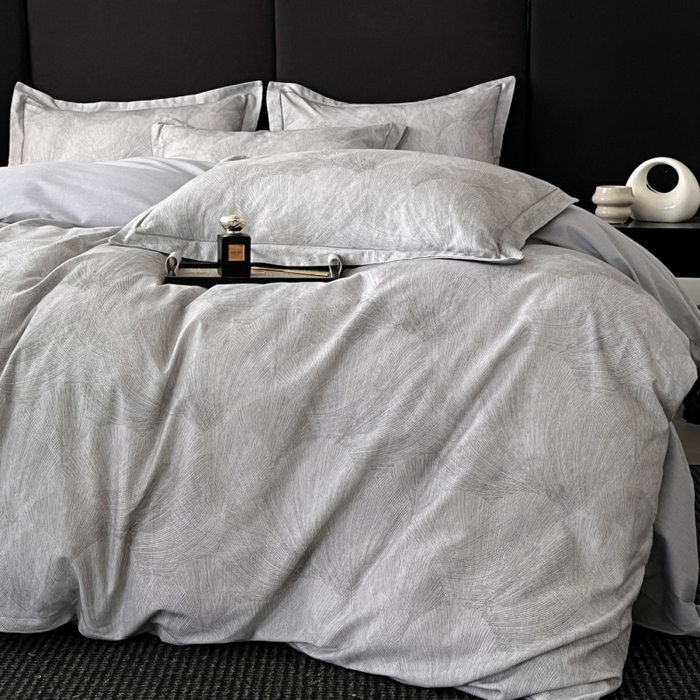 91家纺网 家纺一手货源 找家纺 海洋家纺 2026新款100%全棉磨毛数码印花四件套加厚全棉四件套-提供买家秀 羽弦 灰