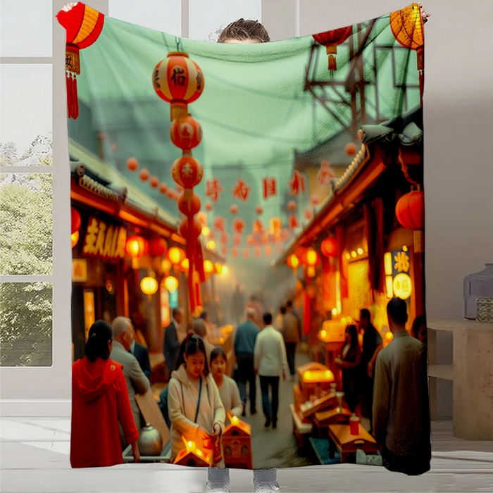 91家纺网 家纺一手货源 找家纺 （总1）轩贝雅 2025新款跨境Pod工厂数码印花法兰绒毛毯-第二批