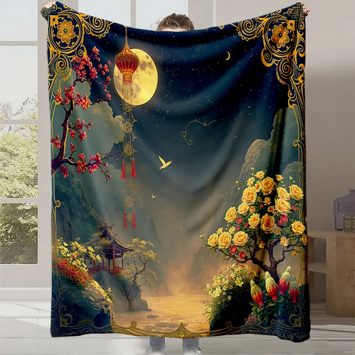 91家纺网 家纺一手货源 找家纺 （总1）轩贝雅 2025新款跨境Pod工厂数码印花法兰绒毛毯-第二批