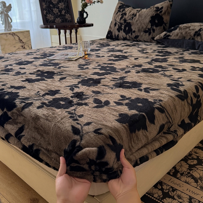 91家纺网 家纺一手货源 找家纺 （总）绒世界 2025秋冬加厚兔绒床笠