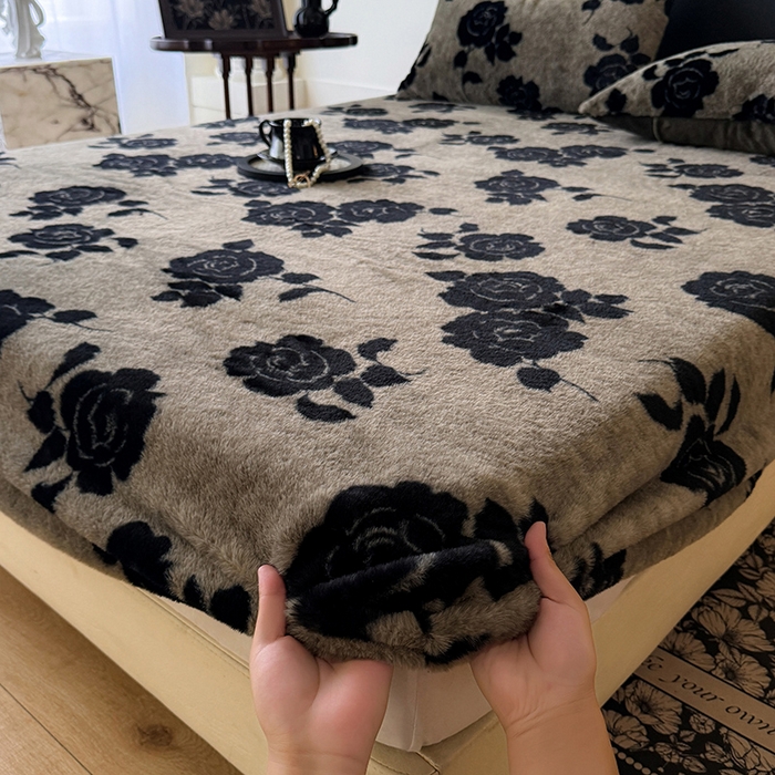 91家纺网 家纺一手货源 找家纺 （总）绒世界 2025秋冬加厚兔绒床笠