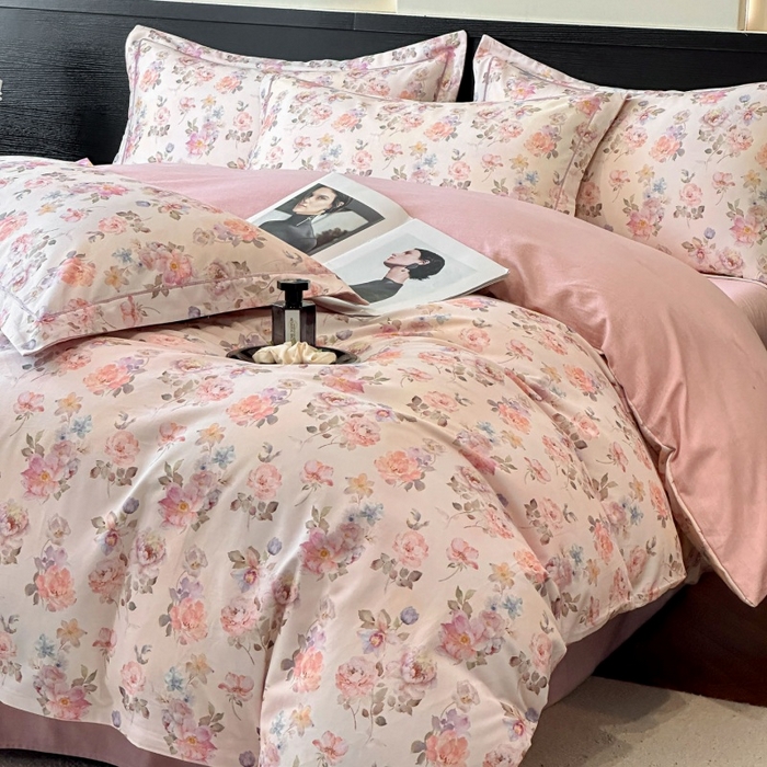 91家纺网 家纺一手货源 找家纺 （总）海洋家纺 2025新款100%全棉磨毛数码印花四件套加厚全棉四件套-提供买家秀