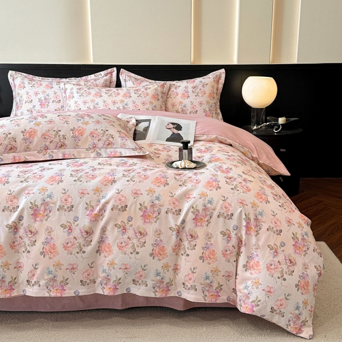 91家纺网 家纺一手货源 找家纺 （总）海洋家纺 2025新款100%全棉磨毛数码印花四件套加厚全棉四件套-提供买家秀