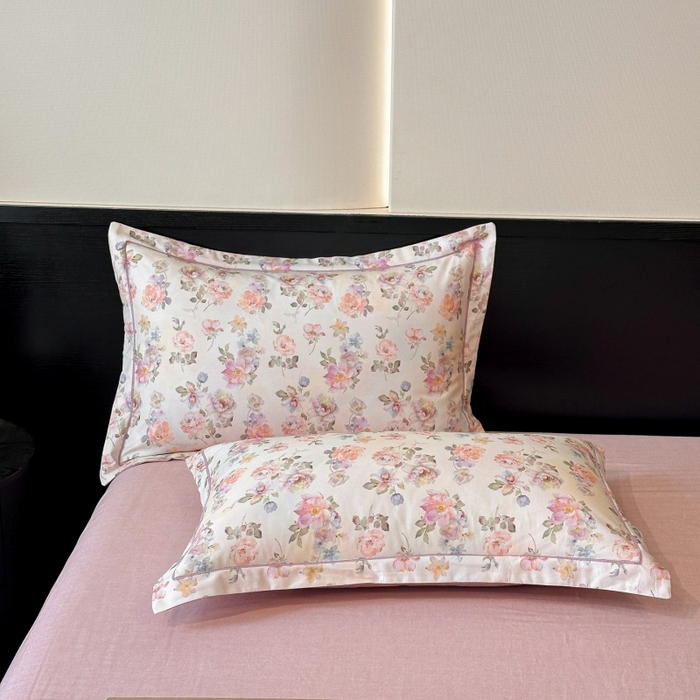 91家纺网 家纺一手货源 找家纺 海洋家纺 2025新款100%全棉磨毛数码印花四件套加厚全棉四件套-提供买家秀 花屿间 粉