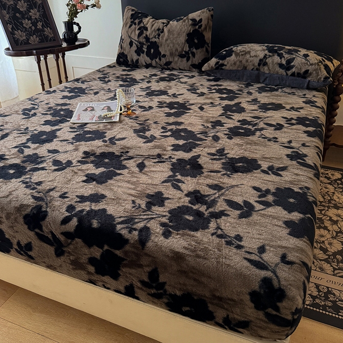 91家纺网 家纺一手货源 找家纺 绒世界 2025秋冬加厚兔绒床笠 兔绒床笠-简爱灰