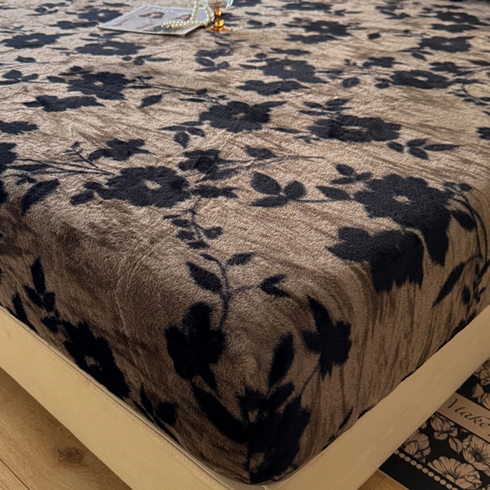 91家纺网 家纺一手货源 找家纺 绒世界 2025秋冬加厚兔绒床笠 兔绒床笠-简爱灰