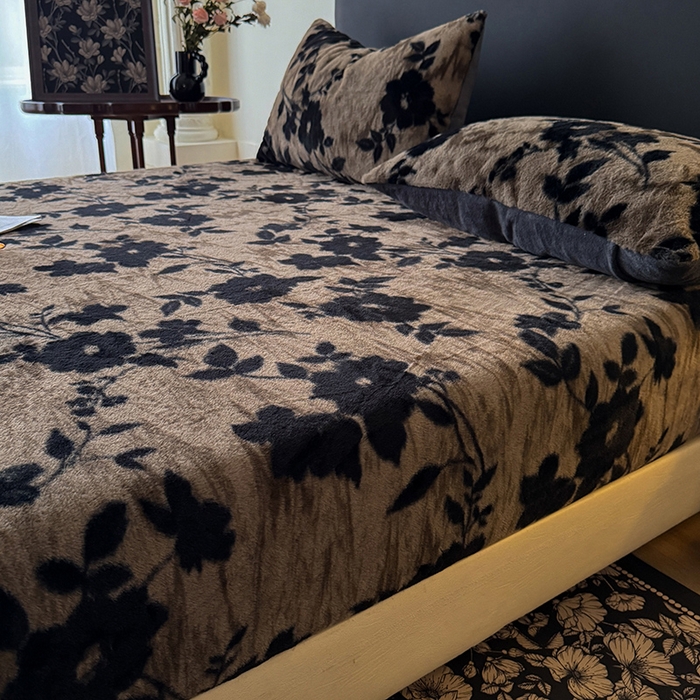 91家纺网 家纺一手货源 找家纺 绒世界 2025秋冬加厚兔绒床笠 兔绒床笠-简爱灰