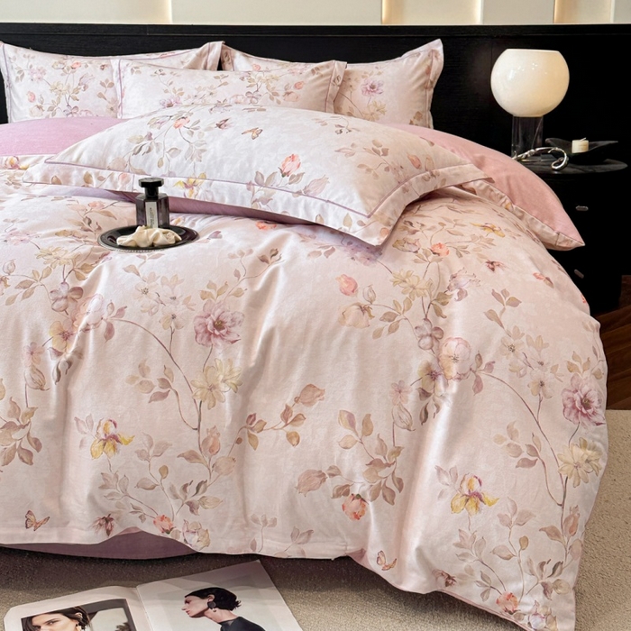 91家纺网 家纺一手货源 找家纺 海洋家纺 2025新款100%全棉磨毛数码印花四件套加厚全棉四件套-提供买家秀 梦屿香 米