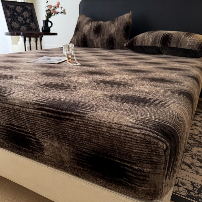 91家纺网 家纺一手货源 找家纺 绒世界 2025秋冬加厚兔绒床笠 兔绒床笠-轮回