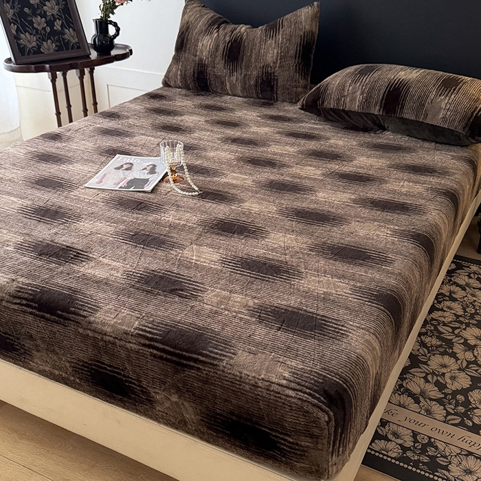 91家纺网 家纺一手货源 找家纺 绒世界 2025秋冬加厚兔绒床笠 兔绒床笠-轮回