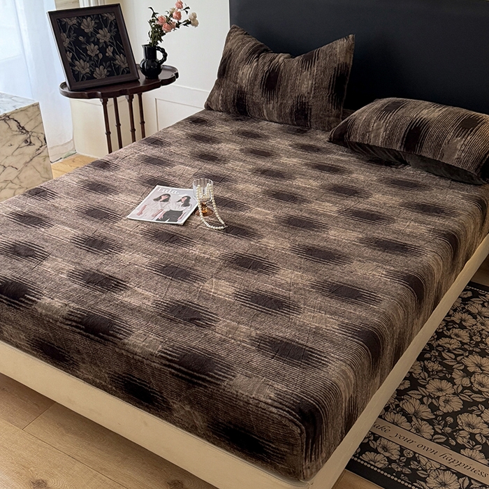 91家纺网 家纺一手货源 找家纺 绒世界 2025秋冬加厚兔绒床笠 兔绒床笠-轮回