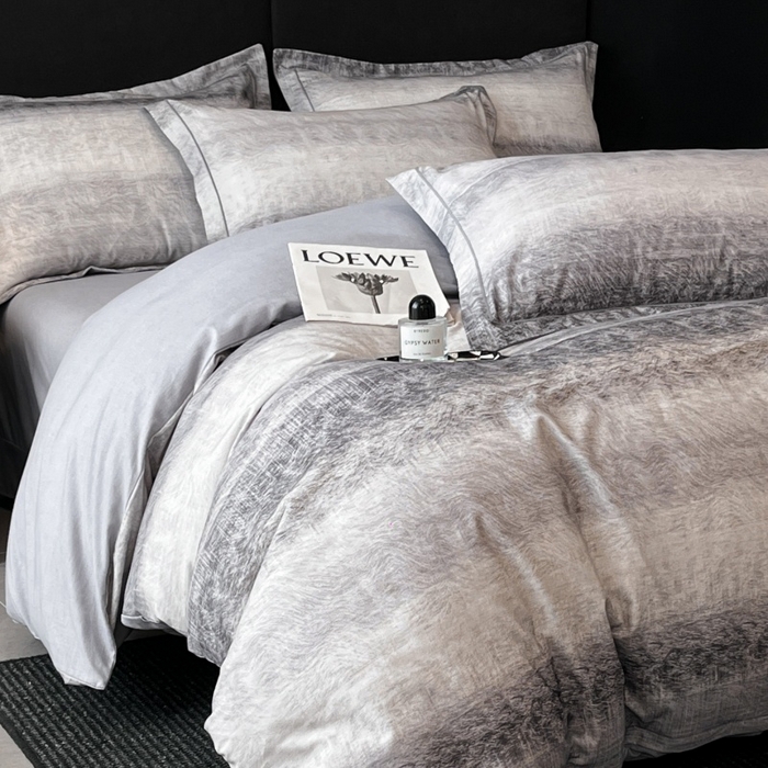 91家纺网 家纺一手货源 找家纺 海洋家纺 2025新款100%全棉磨毛数码印花四件套加厚全棉四件套-提供买家秀 苏菲庄园 灰