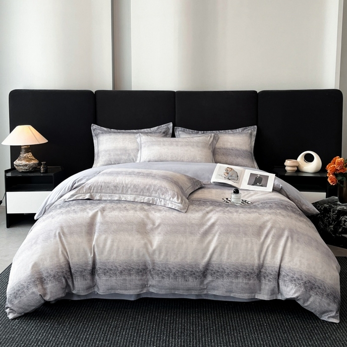 91家纺网 家纺一手货源 找家纺 海洋家纺 2025新款100%全棉磨毛数码印花四件套加厚全棉四件套-提供买家秀 苏菲庄园 灰