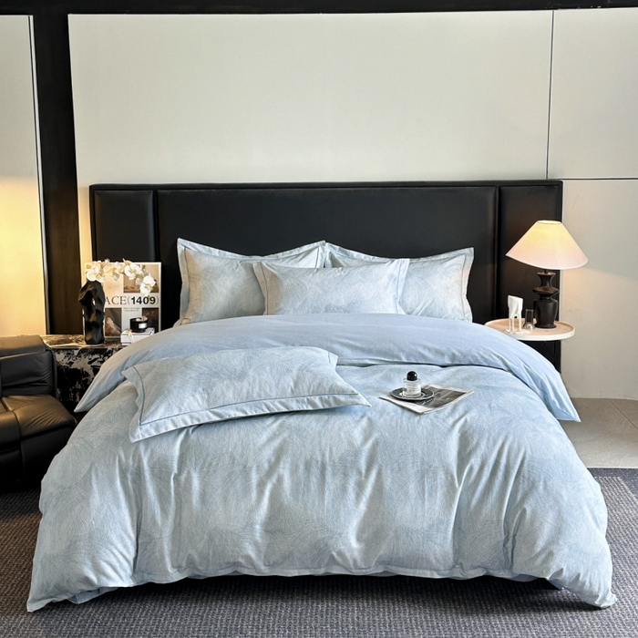 91家纺网 家纺一手货源 找家纺 海洋家纺 2025新款100%全棉磨毛数码印花四件套加厚全棉四件套-提供买家秀 羽弦 蓝