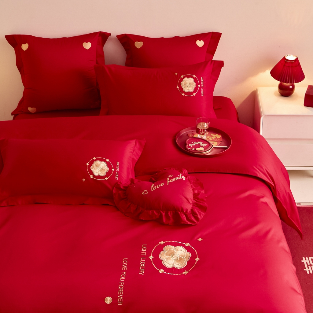 91家纺网 家纺一手货源 找家纺 东方合美（原：皇家传奇） 2025新款婚庆小红书化纤系列二 心相印