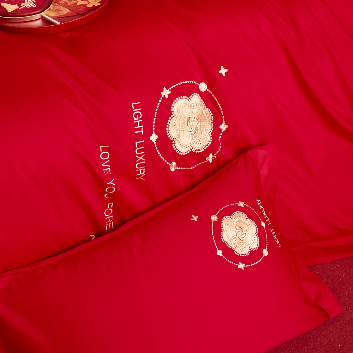 91家纺网 家纺一手货源 找家纺 东方合美（原：皇家传奇） 2025新款婚庆小红书化纤系列二 心相印