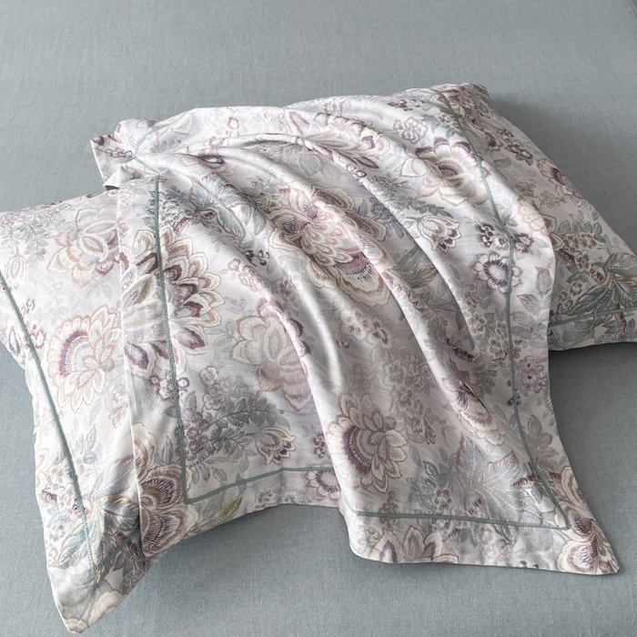 91家纺网 家纺一手货源 找家纺 海洋家纺 2025新款100%全棉磨毛数码印花四件套加厚全棉四件套-提供买家秀 芙丽 蓝灰