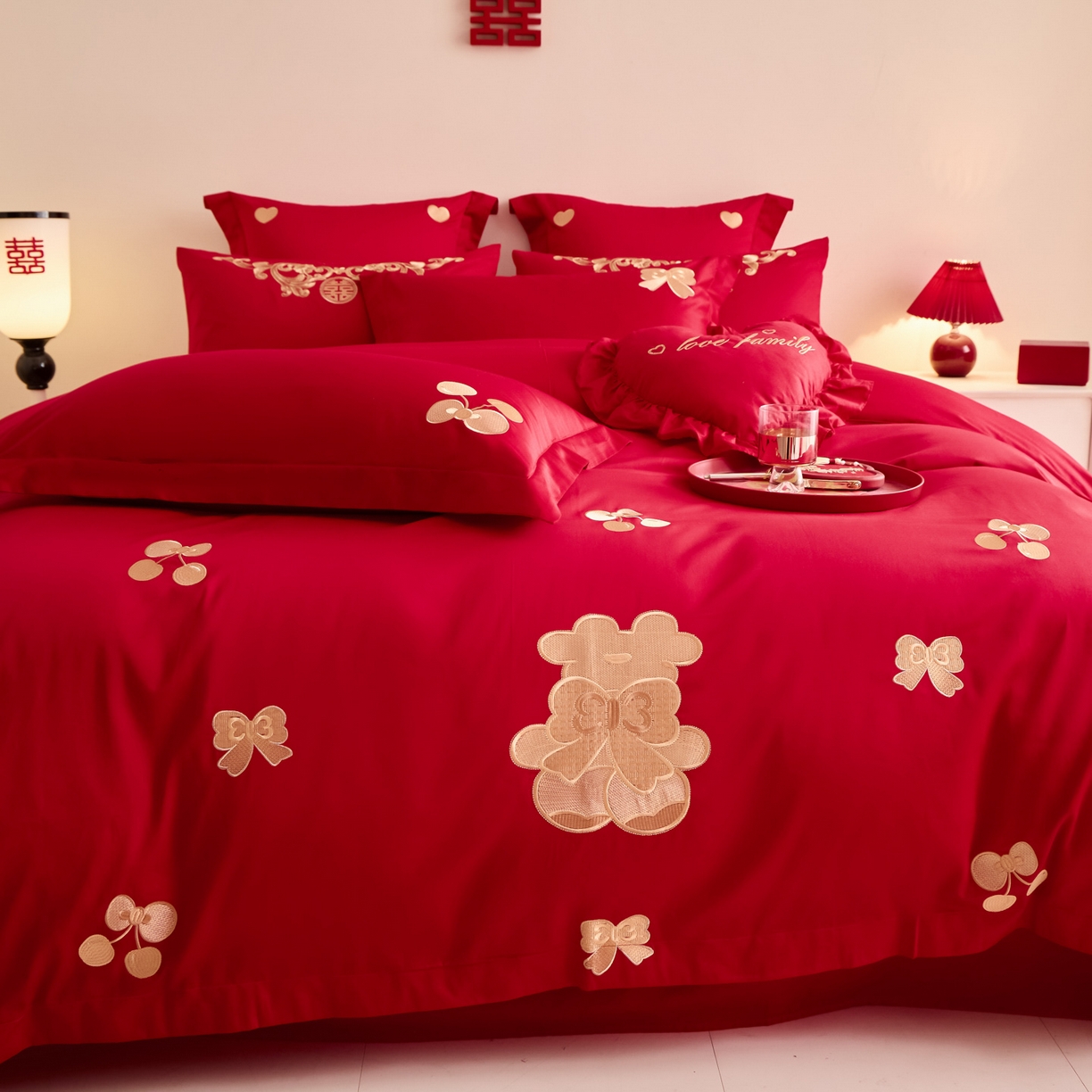 91家纺网 家纺一手货源 找家纺 东方合美（原：皇家传奇） 2025新款婚庆小红书化纤系列二 可爱