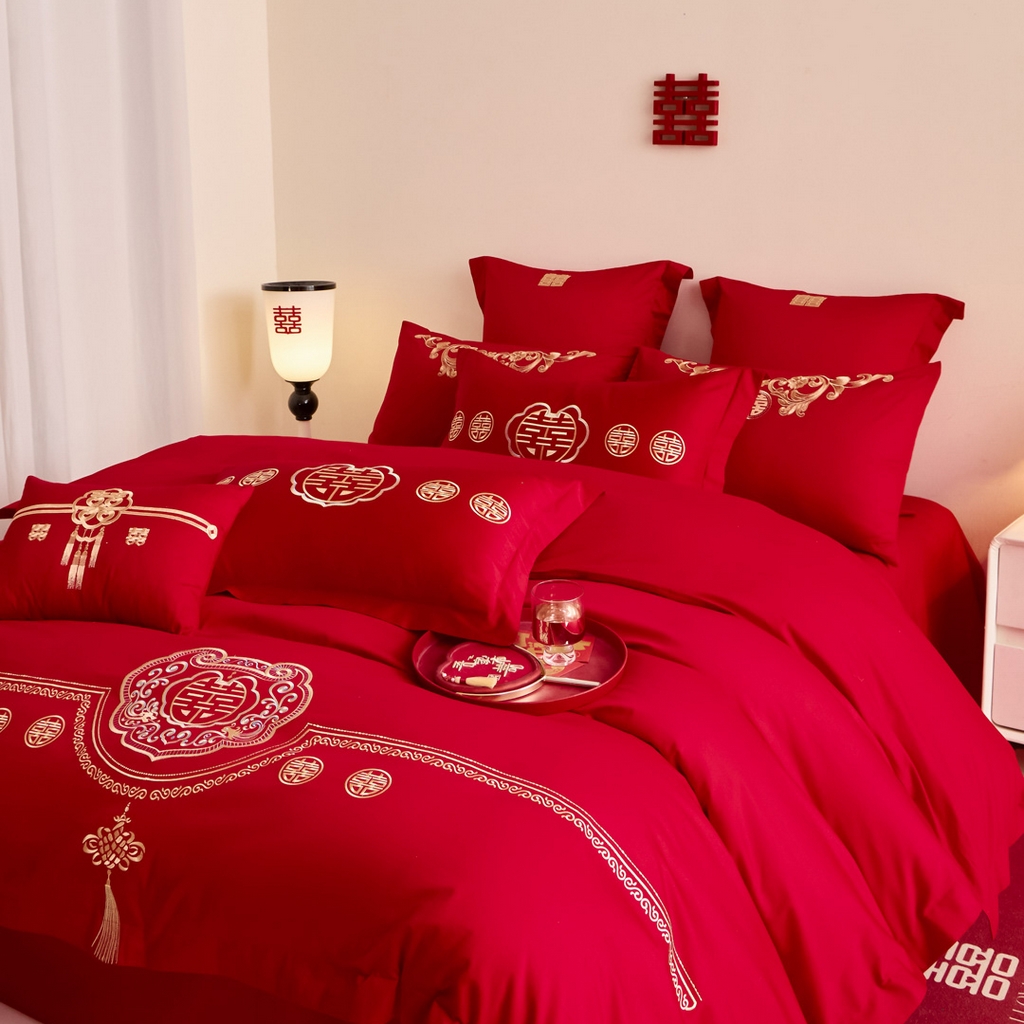 91家纺网 家纺一手货源 找家纺 东方合美（原：皇家传奇） 2025新款婚庆小红书化纤系列二 如意