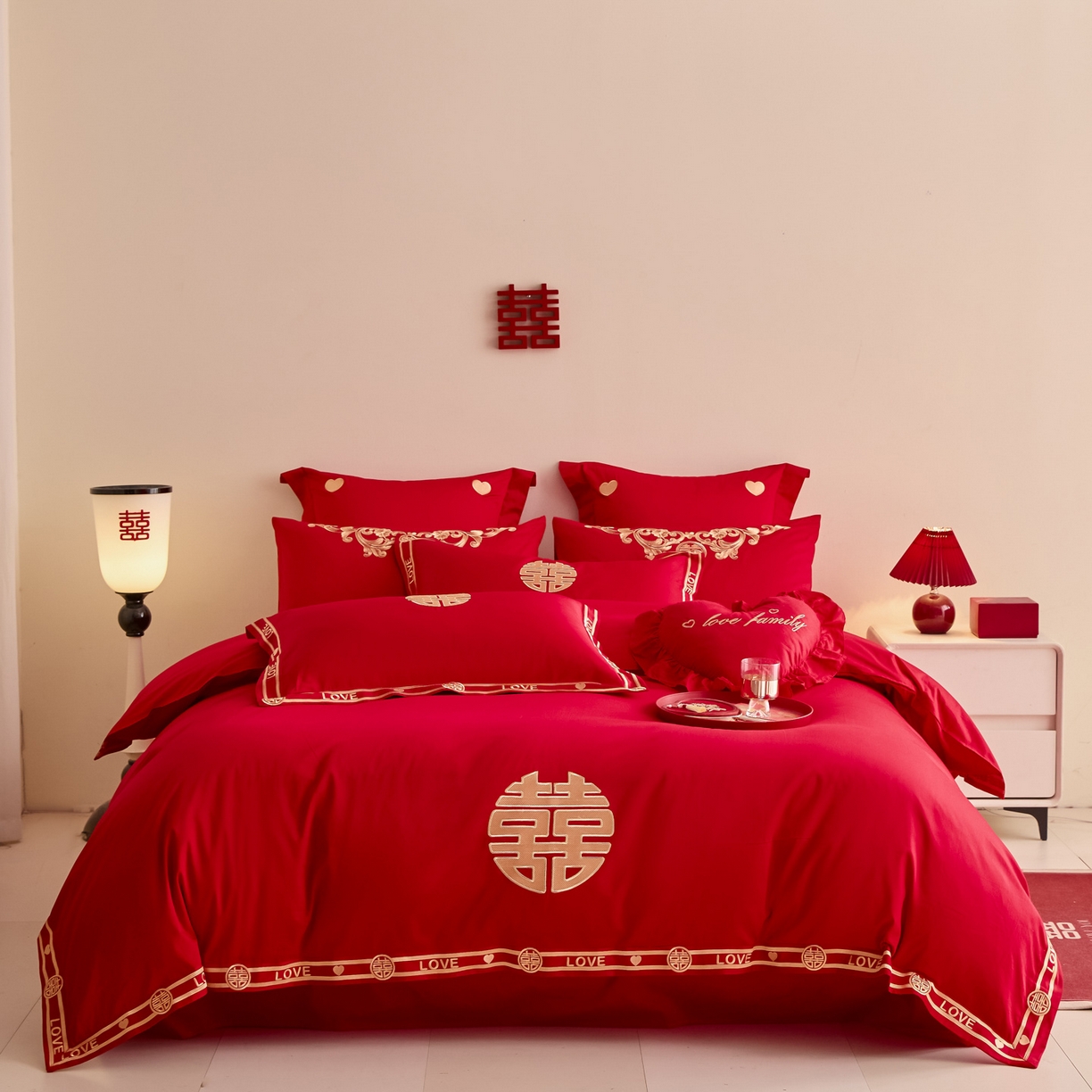 东方合美（原：皇家传奇） 2025新款婚庆小红书化纤系列二 双喜