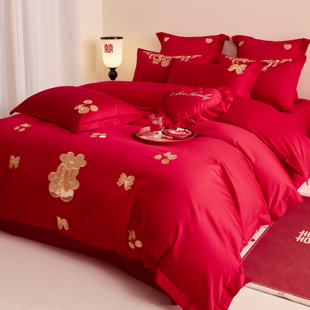 91家纺网 家纺一手货源 找家纺 东方合美（原：皇家传奇） 2025新款婚庆小红书化纤系列二 可爱